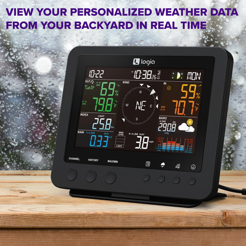 Logia 7in1 Weather Station Indoor/outdoor Weather Monitoring System